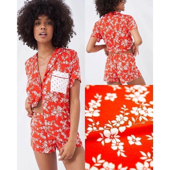Stripe and Stare NWT Ditsy Floral Bedshort Pajama Set sustainable Size 1XL